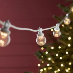 Pro Connect von 15m 30er Party Lichterkette warmweiß transparente Birnen koppelbar weißes Kabel
