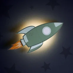 Raketen Wandlampe Kinderzimmer