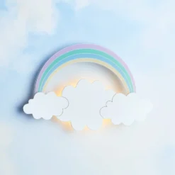Regenbogen und Wolke Wandlampe Kinderzimmer