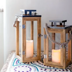 Salcombe Holz LED Laterne