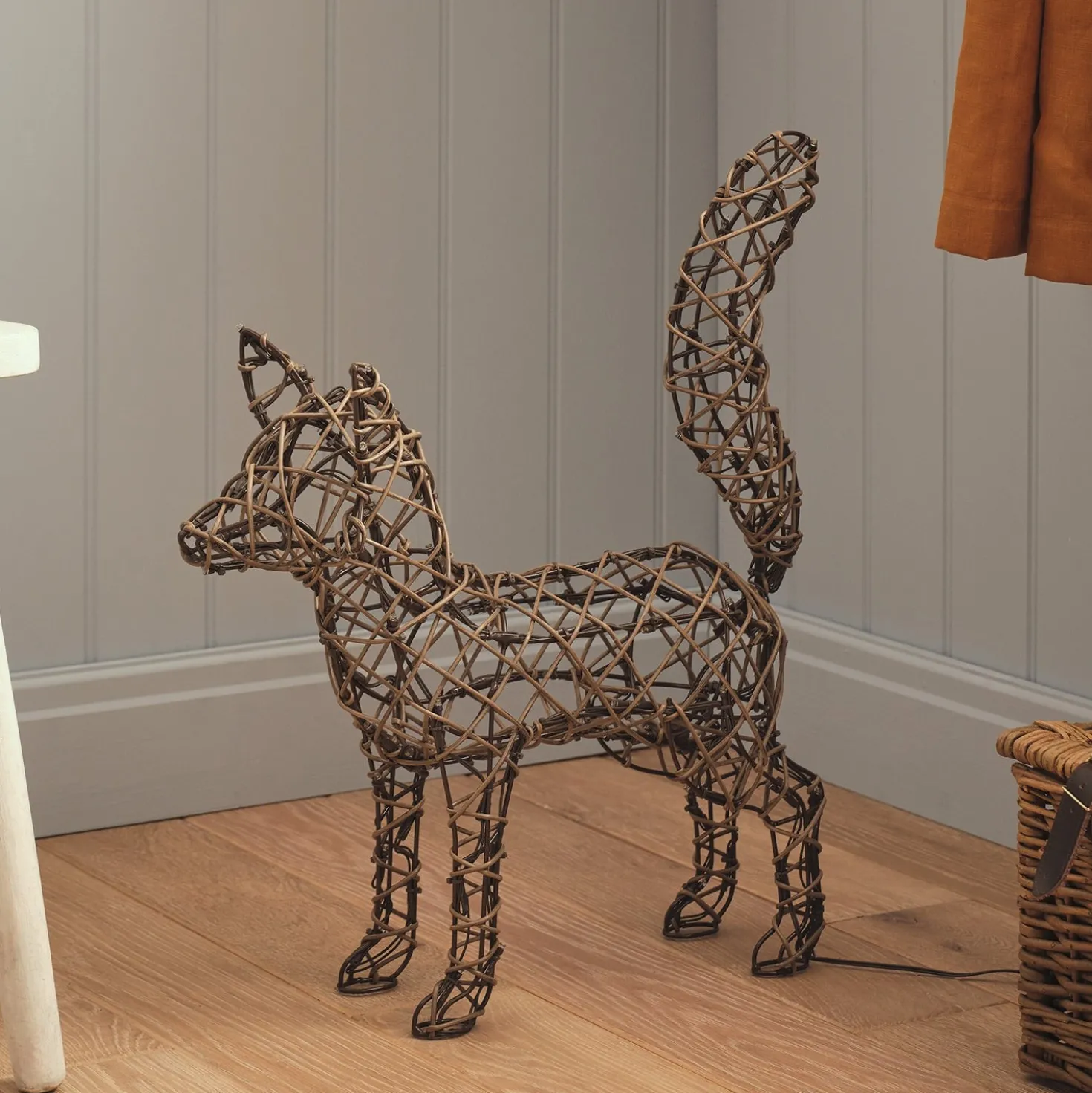 Sherwood Rattan LED-Fuchs mit 100 LEDs & Timer