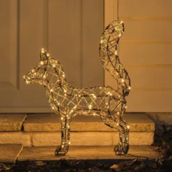 Sherwood Rattan LED-Fuchs mit 100 LEDs & Timer