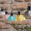 Solar Lichterkette Pastellfarben „Lustre“ – 10 warmweiße LEDs, 8 Effekte