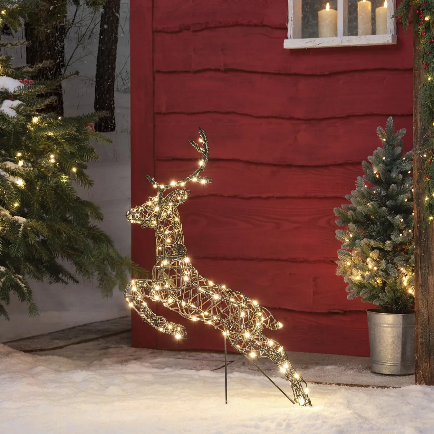Springendes LED-Rentier Hirsch M Harlow
