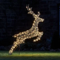 Springendes Solar-LED-Rentier Hirsch L Harlow
