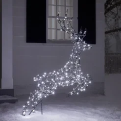 Springendes Solar-LED-Rentier Hirsch L Harlow