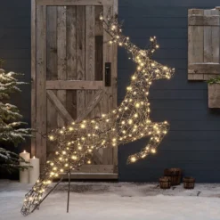 Springendes Solar-LED-Rentier Hirsch L Harlow