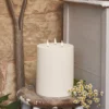 TruGlow® dreidochtige LED Outdoor Kerze 20cm mit Fernbedienung