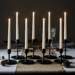 TruGlow® LED Hochzeitskerzen-Set Echtwachs elfenbeinfarben
