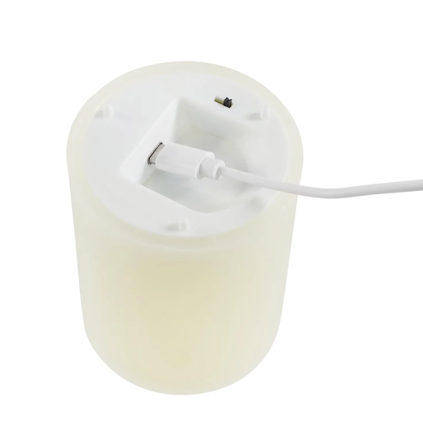 TruGlow® LED Kerze Echtwachs elfenbeinfarben 15cm wiederaufladbar