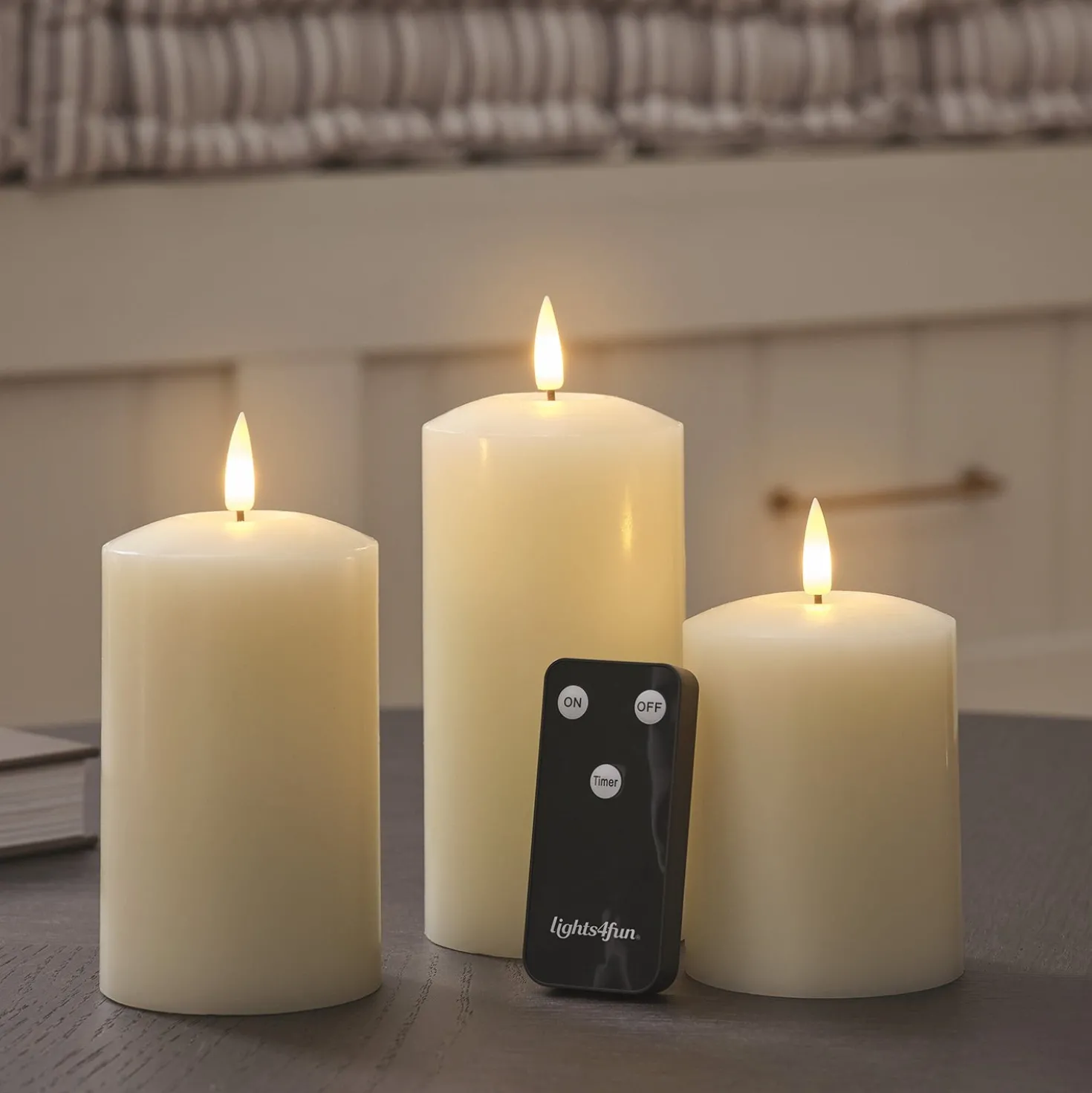TruGlow® LED Kerzen Echtwachs Trio