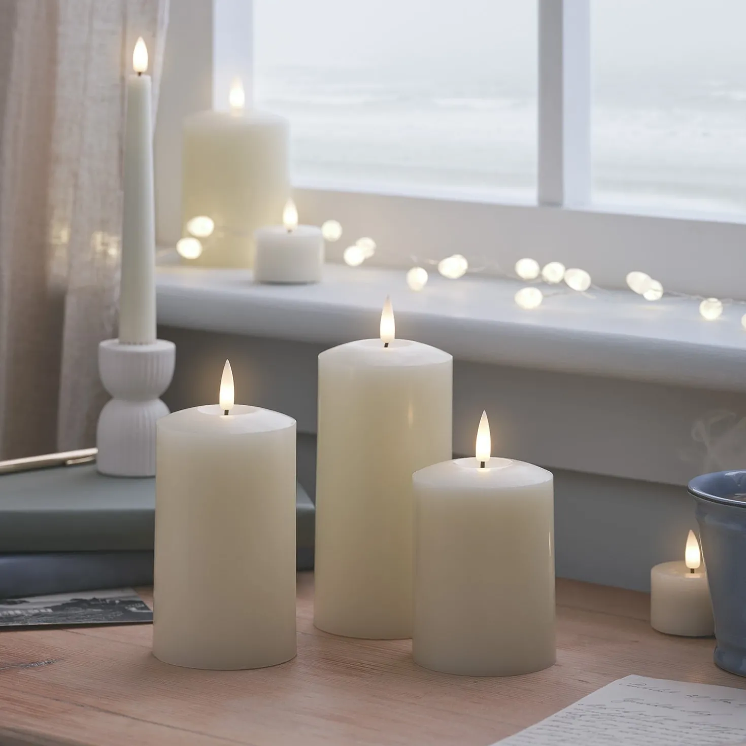 TruGlow® LED Kerzen Echtwachs Trio