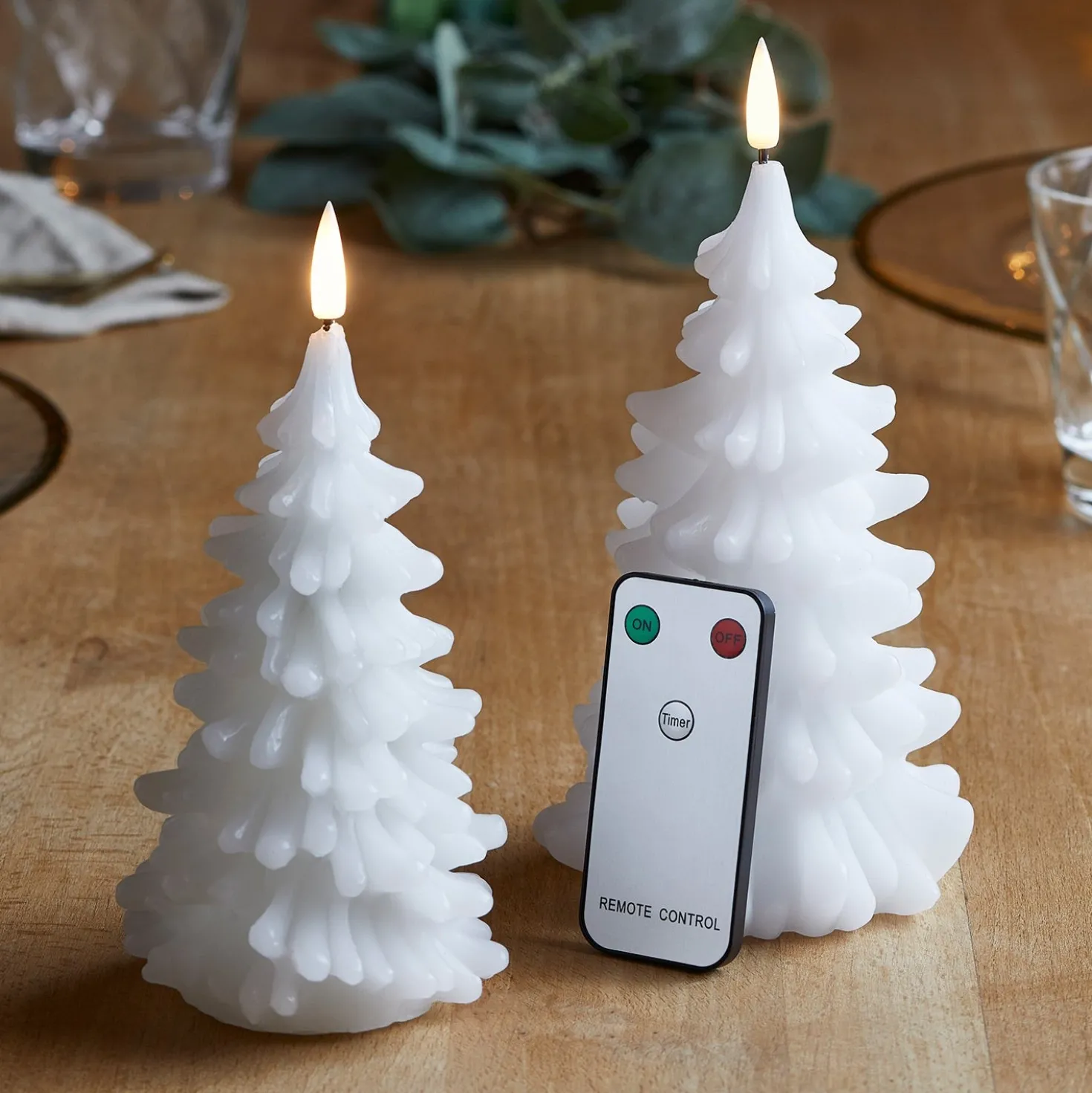 TruGlow® LED Kerzen Echtwachs Duo Weihnachtsbäume