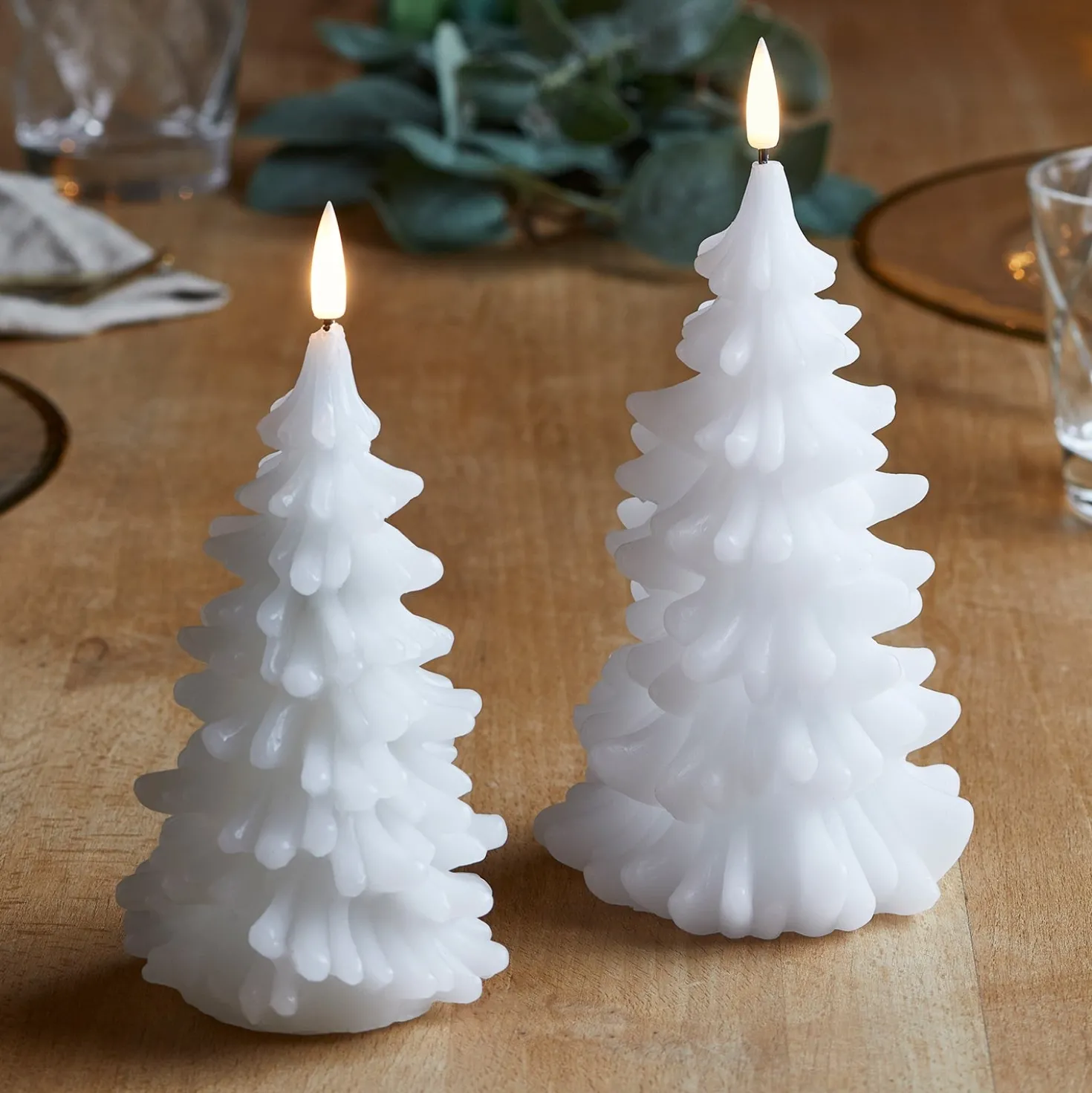 TruGlow® LED Kerzen Echtwachs Duo Weihnachtsbäume