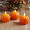 TruGlow® LED Kürbis Kerzen Echtwachs Trio