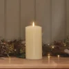 TruGlow® LED Stumpenkerze Echtwachs breit 20cm
