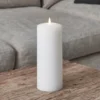 TruGlow® LED Stumpenkerze Echtwachs weiß breit 25cm