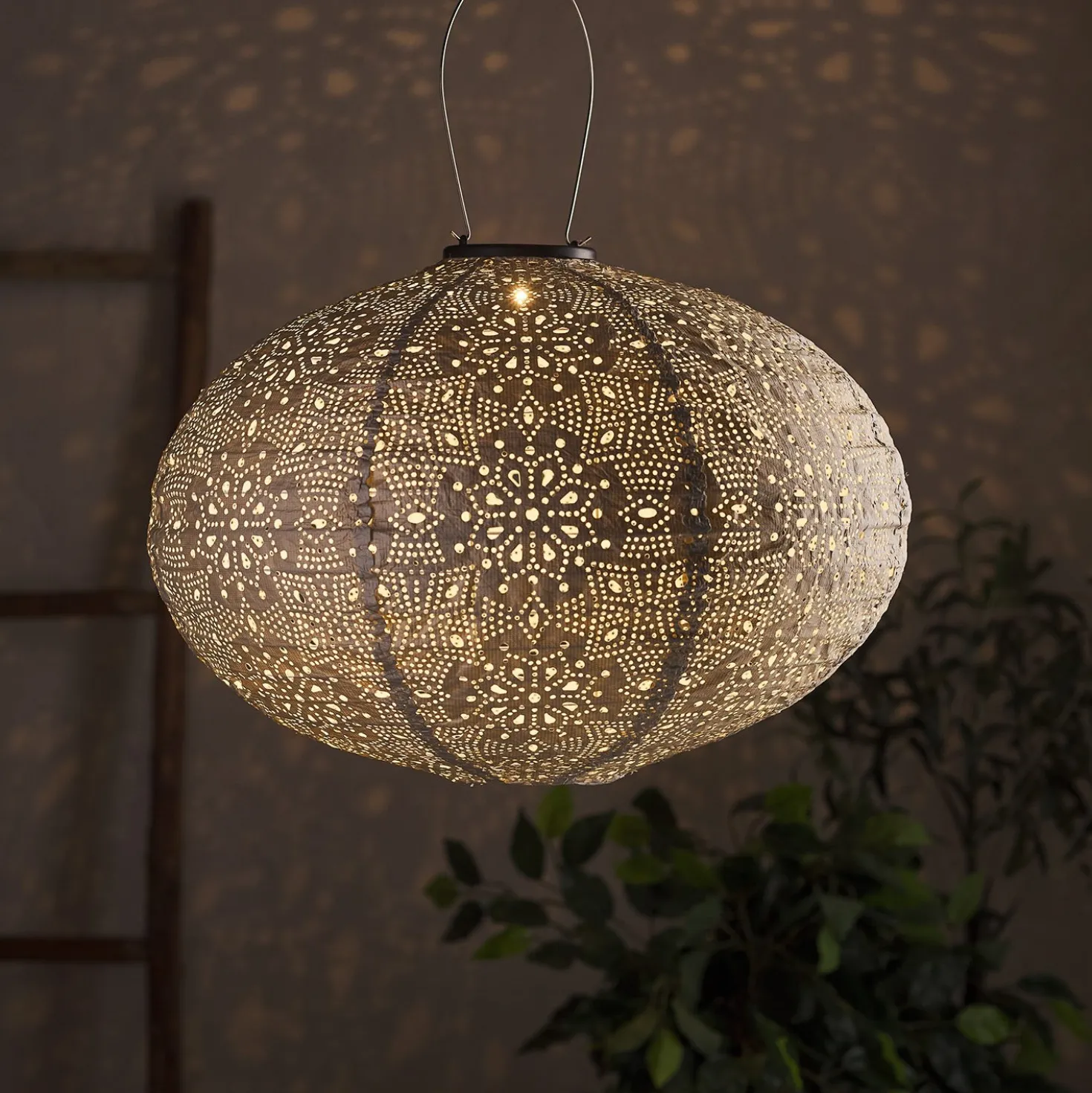 Tyvek Solar Lampion silber