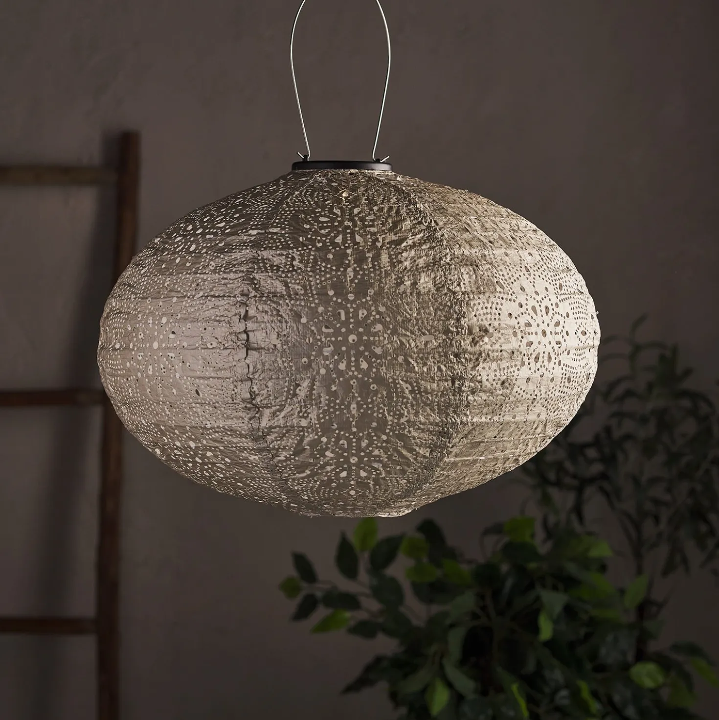 Tyvek Solar Lampion silber