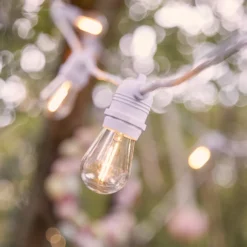 Ultimate Connect 15m 30er LED Lichterkette Glühbirnen warmweiß koppelbar weißes Kabel