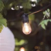 Ultimate Connect 20m 40er LED Lichterkette Glühbirnen warmweiß koppelbar schwarzes Kabel