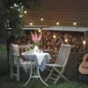 Ultimate Connect 10m 20er LED Lichterkette Glühbirnen warmweiß koppelbar schwarzes Kabel