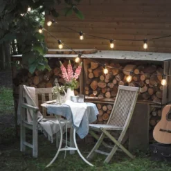 Ultimate Connect 10m 20er LED Lichterkette Glühbirnen warmweiß koppelbar schwarzes Kabel