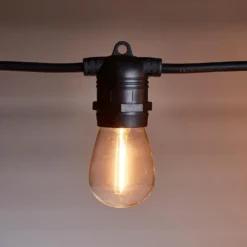 Ultimate Connect 10m 20er LED Lichterkette Glühbirnen warmweiß koppelbar schwarzes Kabel