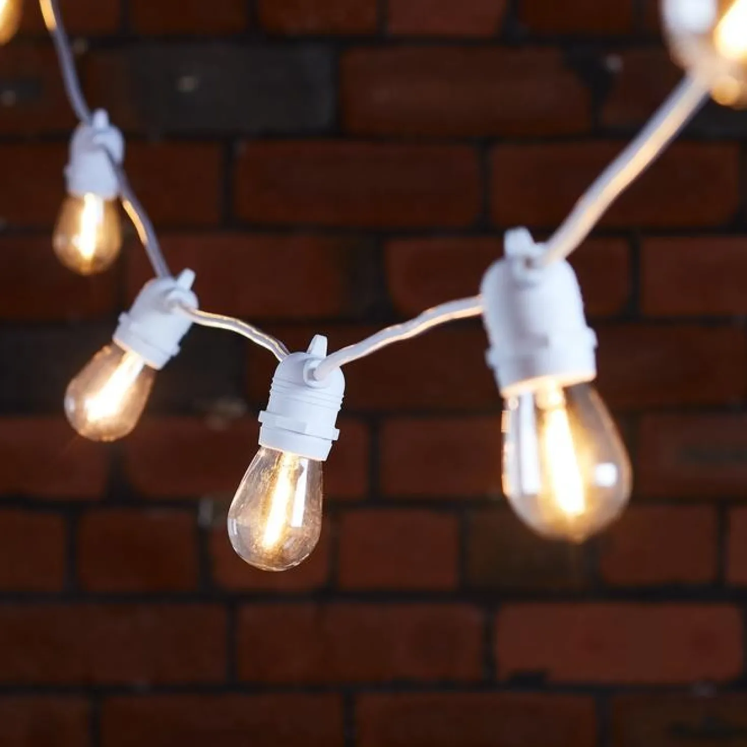 Ultimate Connect 10m 20er LED Lichterkette Glühbirnen warmweiß koppelbar weißes Kabel