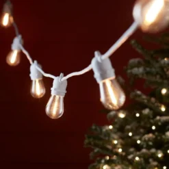 Ultimate Connect 55m 110er LED Lichterkette Glühbirnen warmweiß koppelbar weißes Kabel