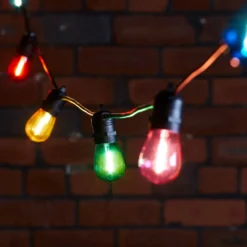 Ultimate Connect 95m 190er LED Lichterkette Glühbirnen bunt koppelbar schwarzes Kabel