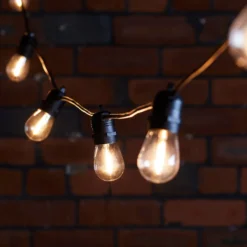 Ultimate Connect 100m 200er LED Lichterkette Glühbirnen warmweiß koppelbar schwarzes Kabel