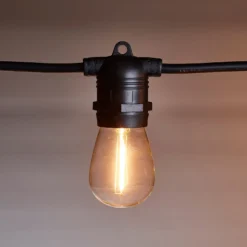 Ultimate Connect 5m 10er LED Lichterkette Glühbirnen warmweiß koppelbar schwarzes Kabel