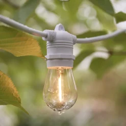 Ultimate Connect 5m 10er LED Lichterkette Glühbirnen warmweiß koppelbar weißes Kabel