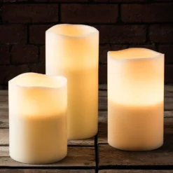 Venti LED Stumpenkerze Echtwachs 30cm