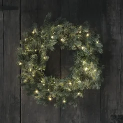 Weihnachtsdeko-Set Kranz, Girlande und Weihnachtsbäume Tannenzweige