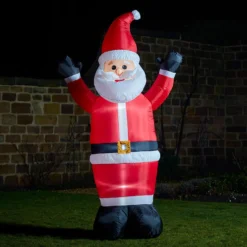 Winkender Weihnachtsmann Deko aufblasbar