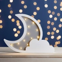 Wolke & Mond Wandlampe aus Holz