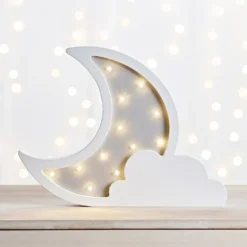 Wolke & Mond Wandlampe aus Holz