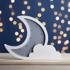 Wolke & Mond Wandlampe aus Holz